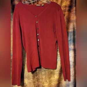 Caslon Red Cardigan- M/L